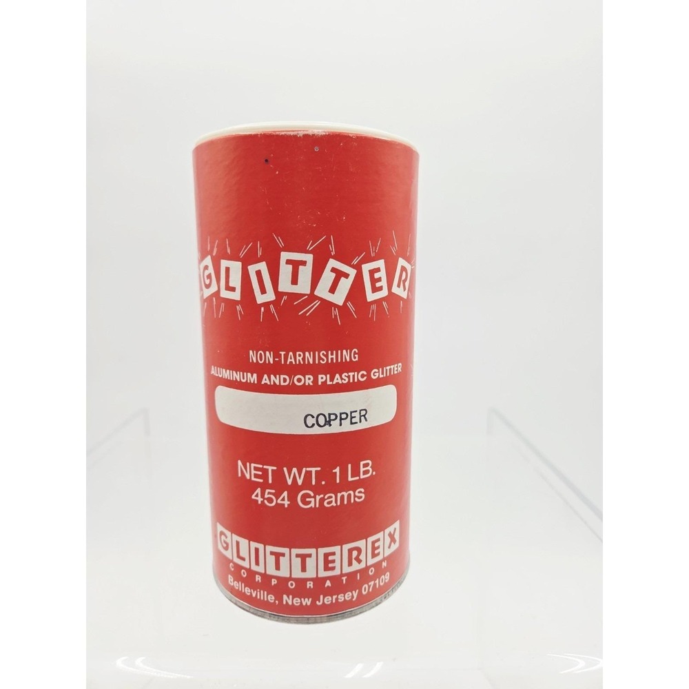 Vintage Glitterex Corp. Glitter 1lb Copper